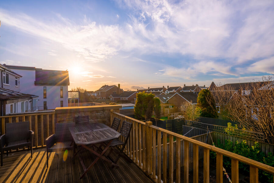 Dining on the balcony